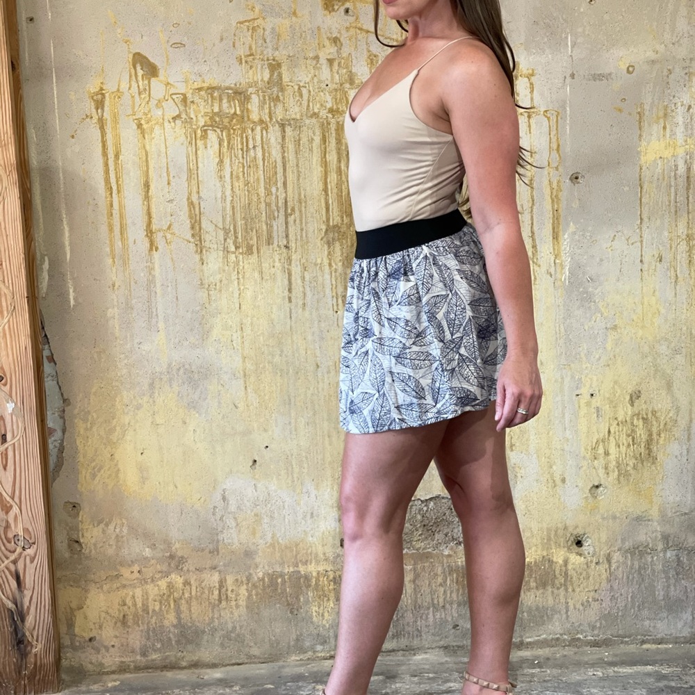 21 multi blue and white mini skirt